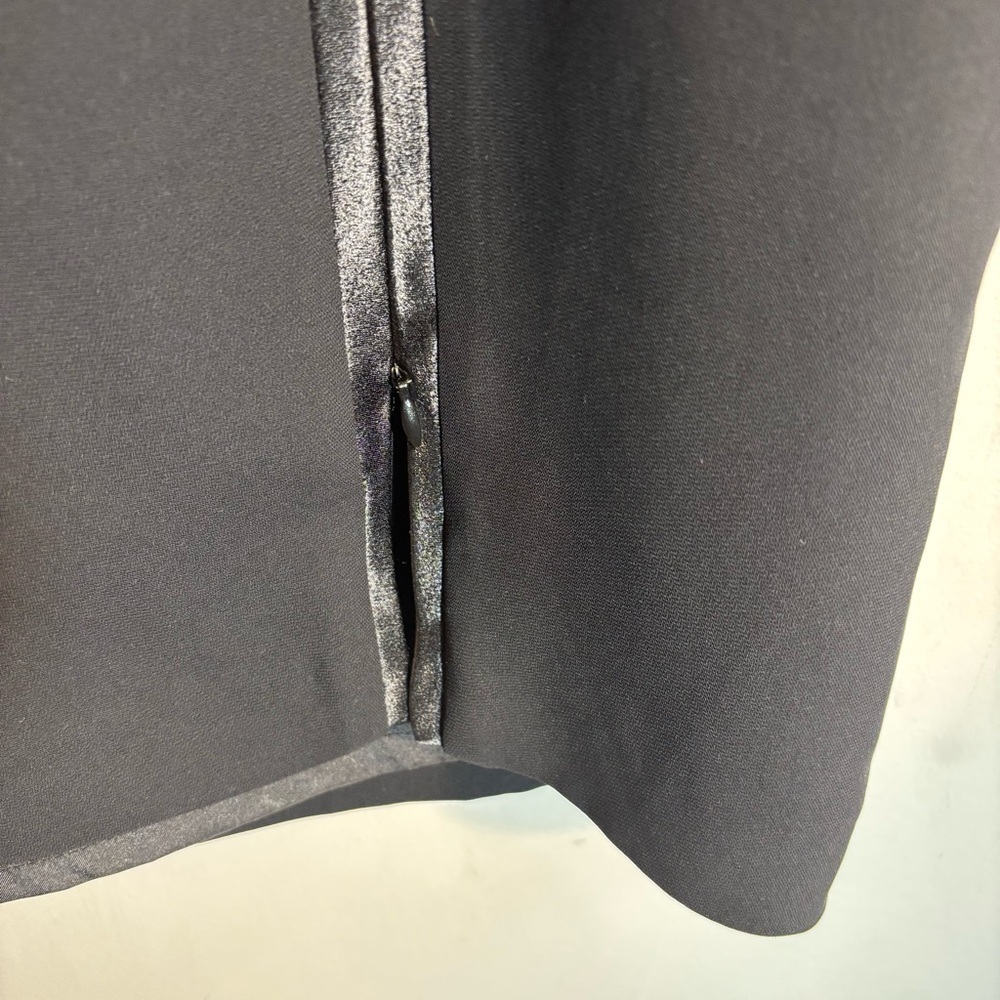 RIBKOFF TRENDS SZ 16 Pencil Skirt Satin Trimmed Zipper Slit Lined Ziper Closure - Picture 2 of 10